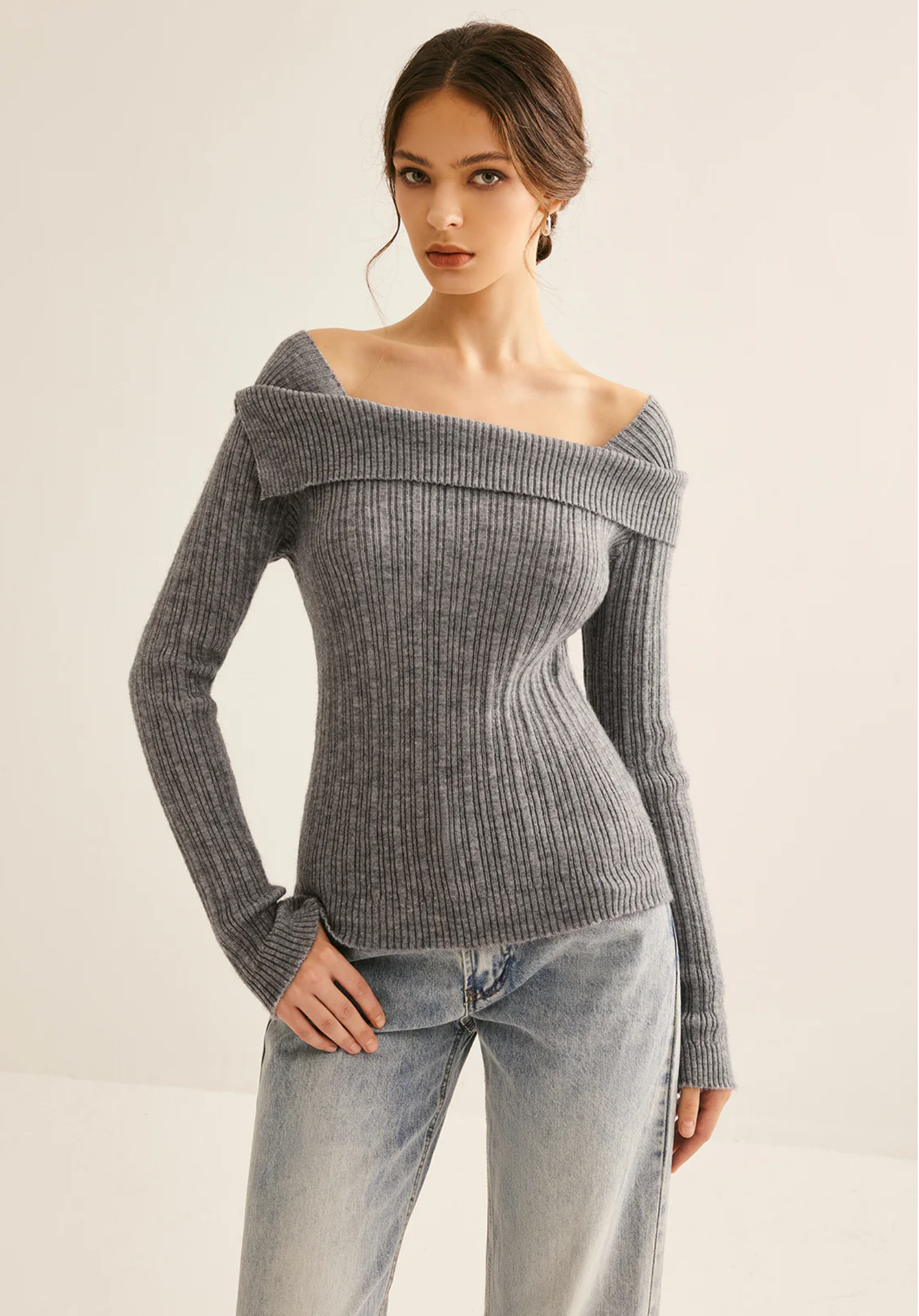 Ribbed Slim Sweater